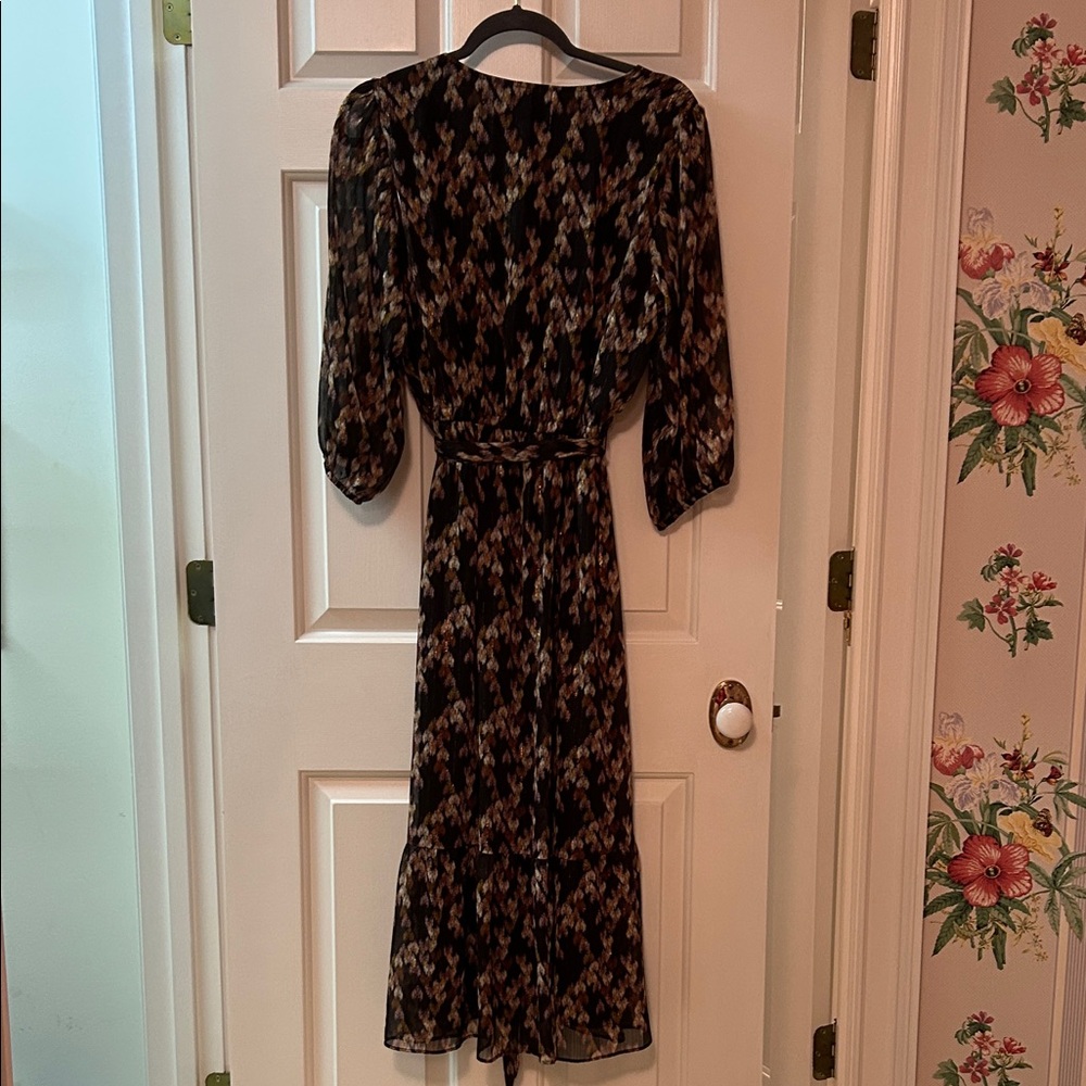 LC Lauren Conrad Black and Brown Long Sleeve Dress - Picture 7 of 9